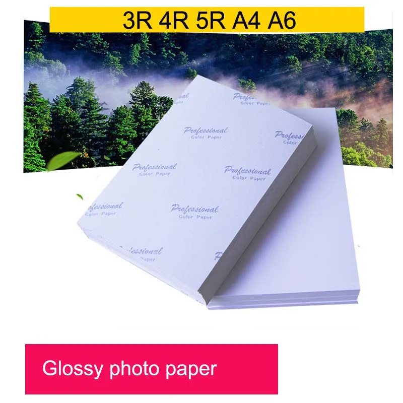 Фотобумага 3R, 4R,5R,A4,A6, 100 листов, высокоглянцевая, для принтера, фотобумага для струйных принтеров, офисные принадлежности