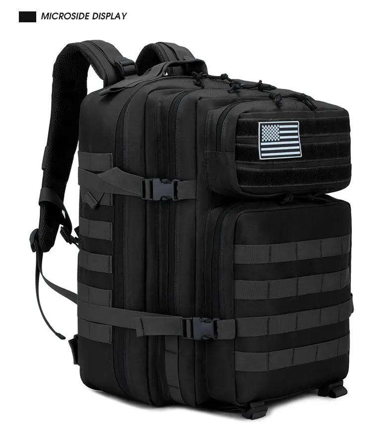 50L Military Tactical Backpack Molle Army Assault Bag Hiking Camping Hunting Backpack Outdoor Waterproof Big Bag Travel Rucksack