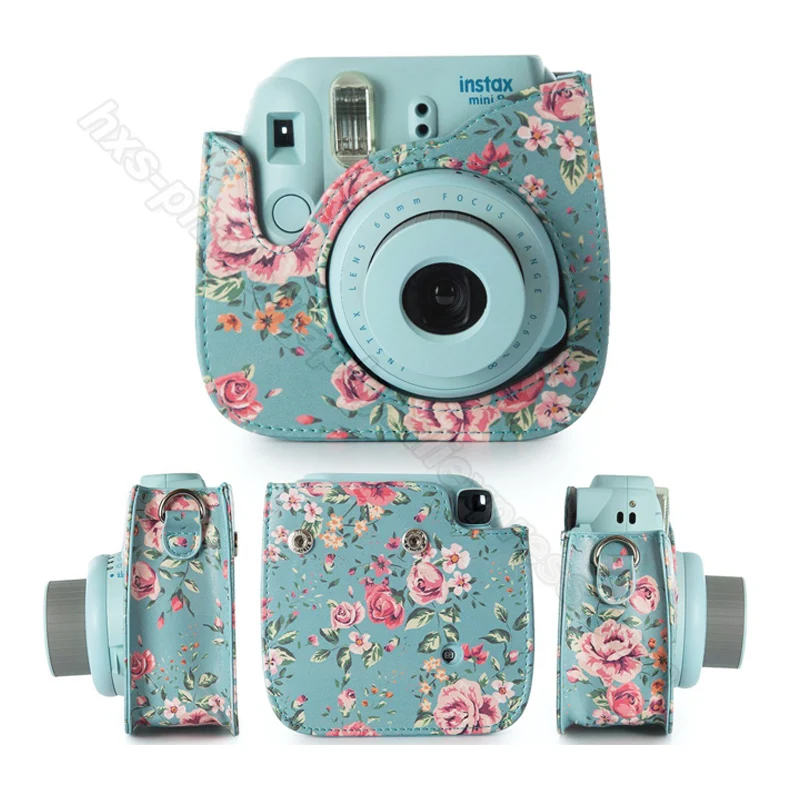 Fujifilm Instax Mini camera красочный чехол для Fuji Instax Mini 9 8 camera из искусственной кожи-розовый, розовый, зеленый, розовый