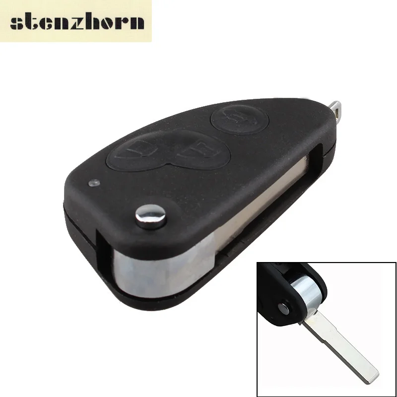 Stenzhorn 3Button Remote Car Key Case Shell Combo Flip Fob for Alfa Romeo 147 156 166 GT Uncut SIP22 blade | Автомобили и