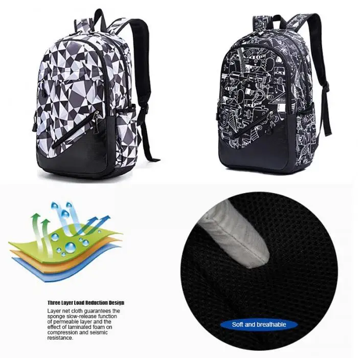 Outdoor Backpack Waterproof Large capacity Lightweight Knapsack Schoolbag Fashion City Jogging Bags for Student XR-Hot