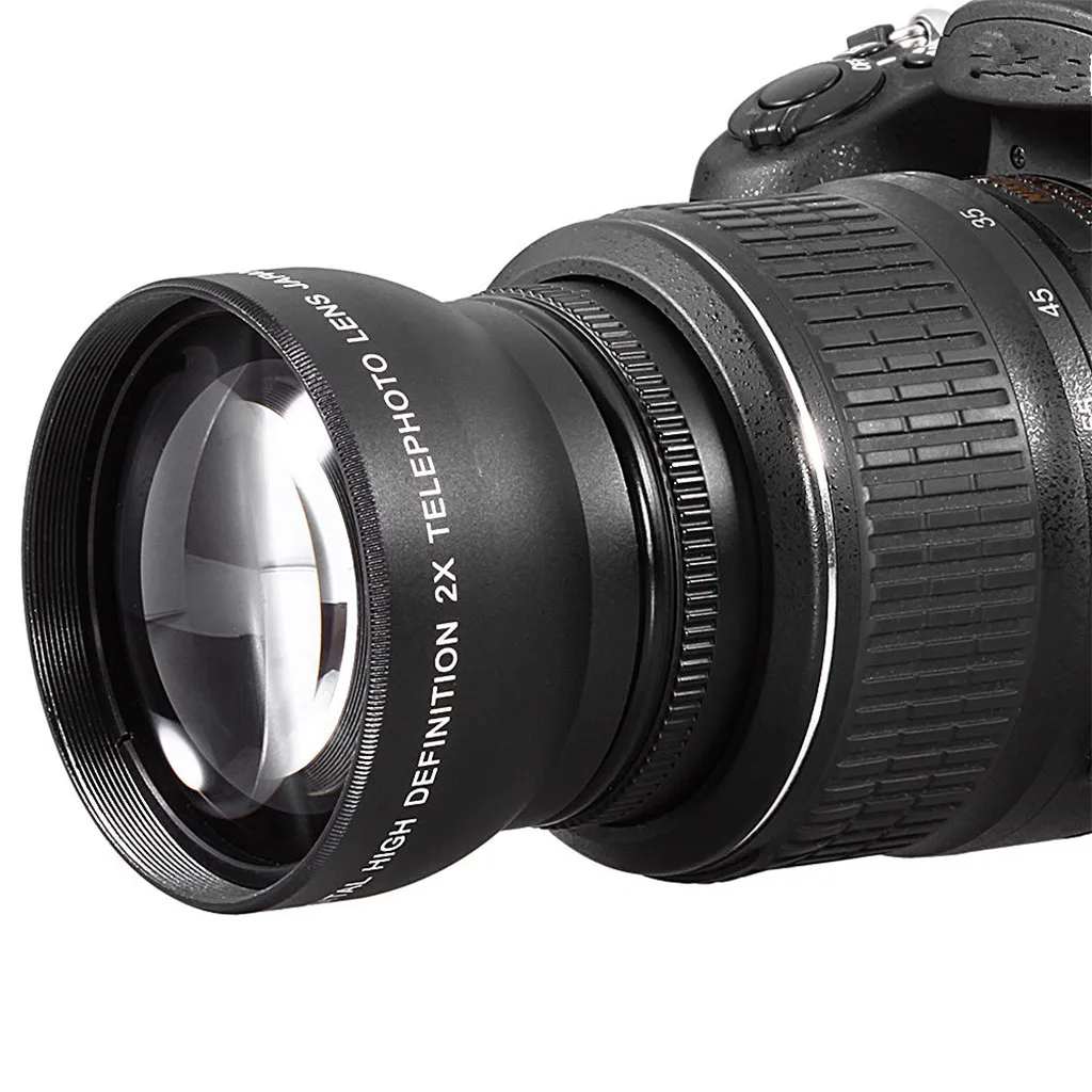 Телеобъектив с увеличением 55 мм 2x 2.0X для Canon Nikon Sony DSLR|Адаптеры объектива| |