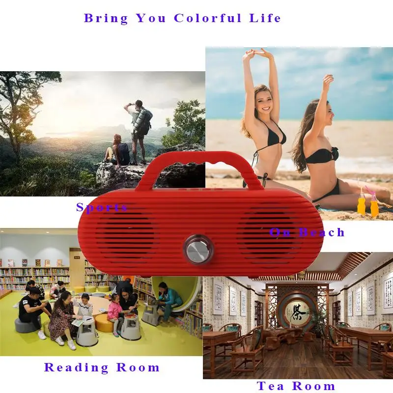 

CM86 Portable Bluetooth Speaker Outdoor wireless column Waterproof Computer Speaker Soundbox With TF Card And USB FM radio