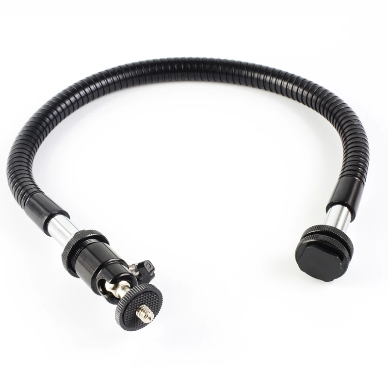 EXCINE Flexible Magic Arm Goose Neck 1/4" Mini Ball Head Cold Shoe Bracket Extension Arm Off-camera LED Panel Flash Light Mount