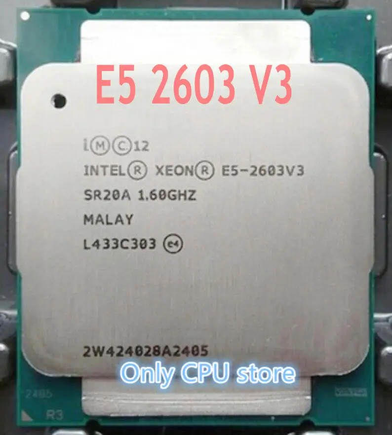 Процессор Intel Xeon E5 V3 E5-2603V3 Процессор E5 2603 V3 1,60 ГГц LGA2011-3 15 Мб 6-ядерный