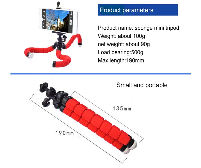 BEXIN мини Гибкая камера держатель для телефона gorillapod губка Осьминог штатив для мобильного телефона для Gopro мини штатив для телефона
