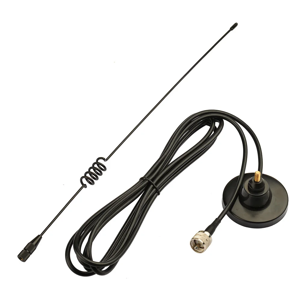 Eightwood Автомобильная Двухдиапазонная VHF UHF PL259 вилка CB радио антенна двухсторонняя Мобильная радио TX-RX 136-174 400-470 МГц магнитное крепление