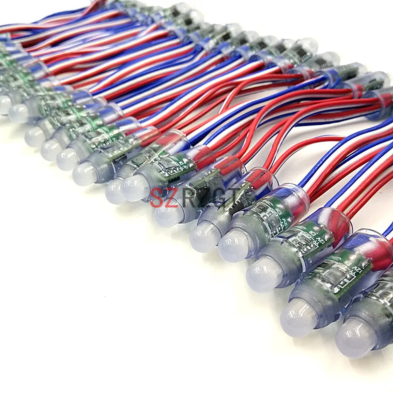 50 шт./Лот 12 мм WS2811 2811 IC RGB светодиодный модуль Водонепроницаемая гирлянда DC5V/12V