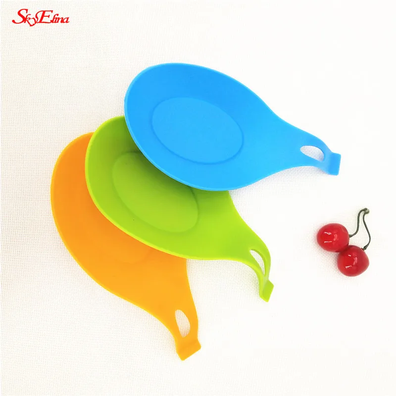 Силиконовая изоляционная Подставка для ложки термостойкая под столовую ложку