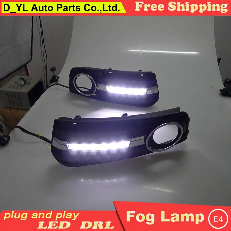 

D_YL автомобильный Стайлинг led DRL для Audi A4 B8 Sedan Avant 2009-2012 светодиодный дневный ходовой светильник s светодиодные противотуманные лампы светиль...