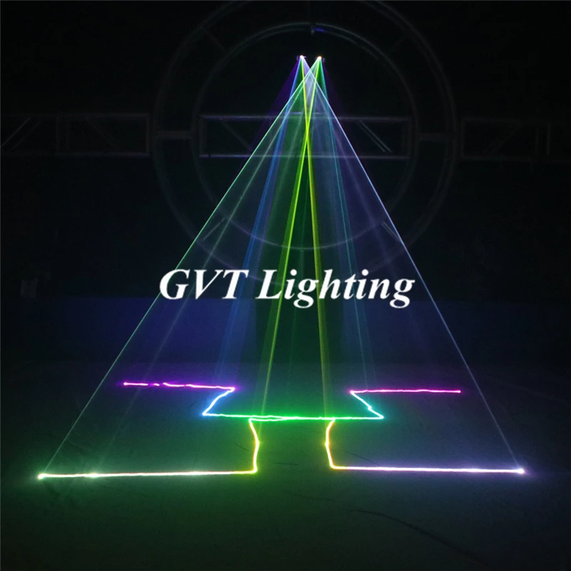 Горячая 2 линзы красный зеленый синий RGB луч лазерный светильник DMX 512 Профессиональный DJ вечерние шоу клуб праздник дом бар сценический светильник ing