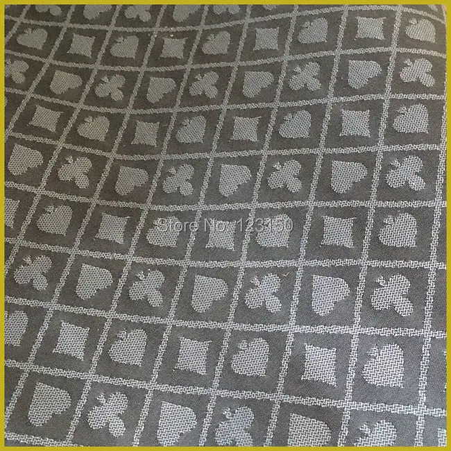 Двухцветная ткань для покерного стола FT 02 новый дизайн черная и серебристая