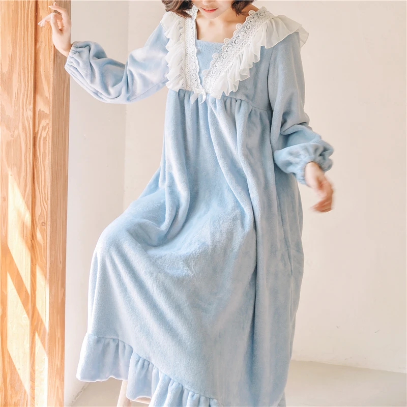 Женская длинная ночная рубашка зимняя одежда для сна|long nightgown|nightgown sleepwearwomens long