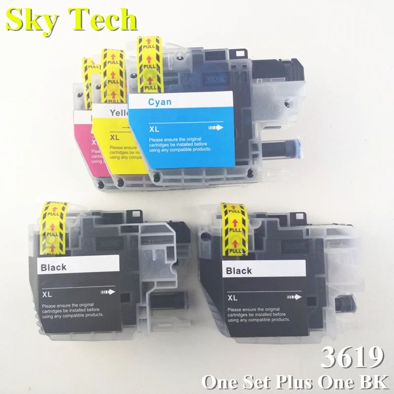 Один комплект плюс один BK совместимый чернильный картридж для LC3617 LC3619 XL Brother
