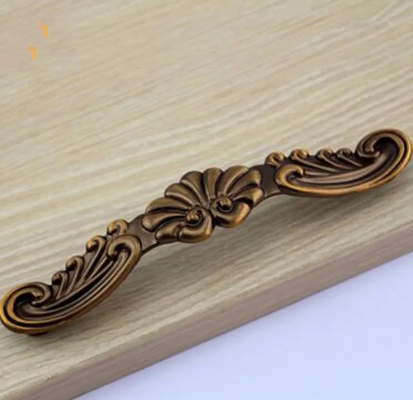 128 мм желтая антикварная латунная тумба кухонного шкафа дверные ручки 64 96 ТВ