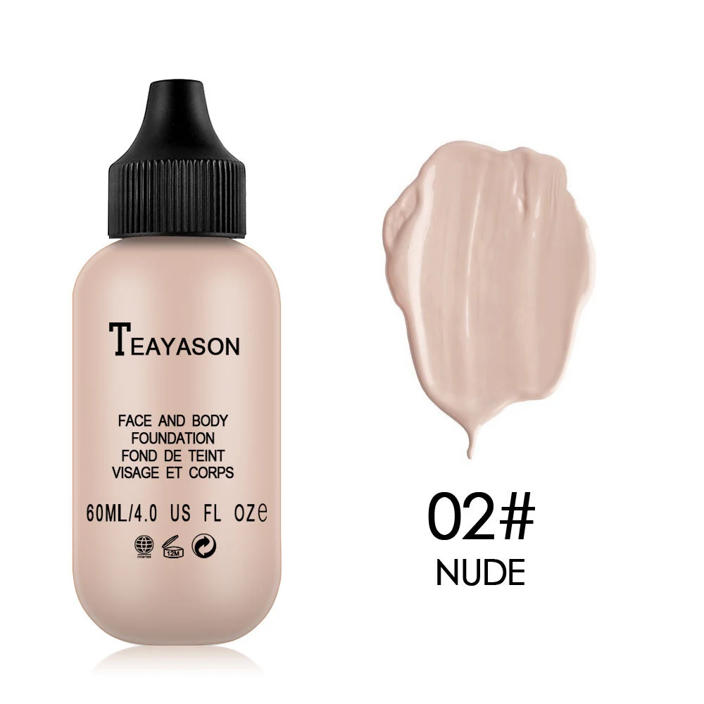 02 TEAYASON, 60 мл, макияж, полное покрытие, основа, матовая, стойкая, контроль жирности, консилер, основа, жидкая, красота, увлажняющая, TSLM1 - Цвет: 02
