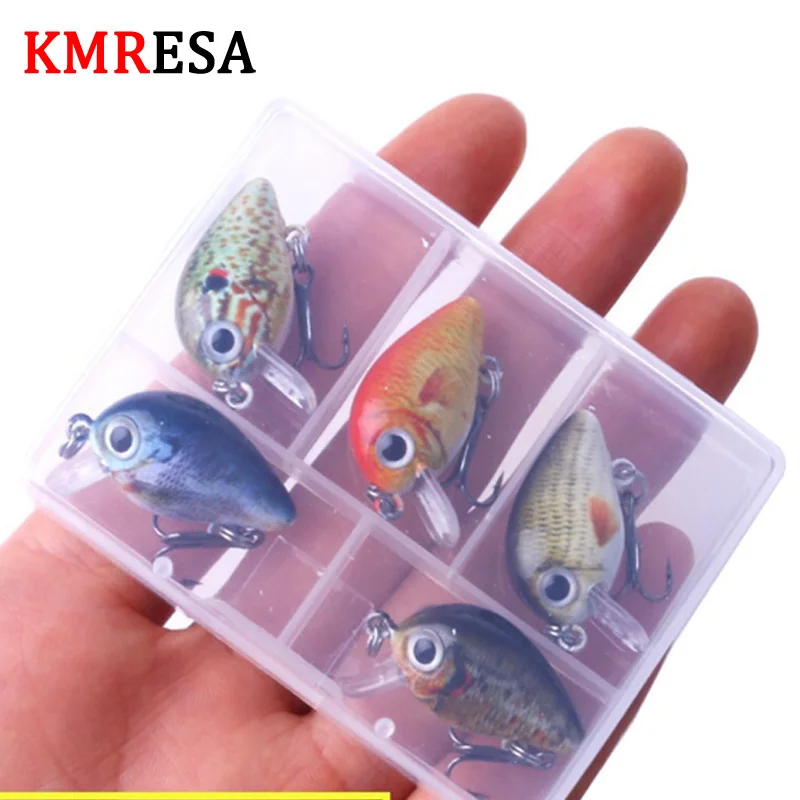 5 шт./лот 2 7 см 1 г Воблер Topwater 0 м японский мини кренкбейт приманок с пластиковой