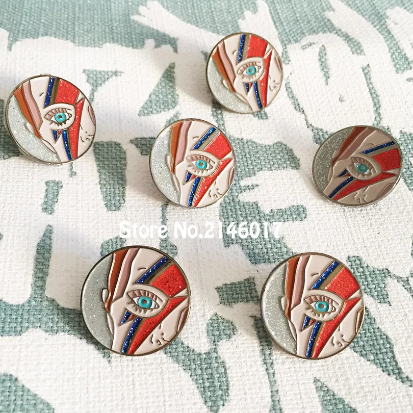 Эмалированная металлическая заколка для лацканов в стиле ретро 1 дюйм