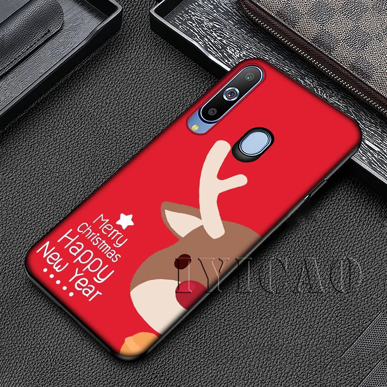 IYICAO New Year Christmas Soft Silicone Case for Samsung Galaxy A70 A60 A50 A40 A30 A20 A10 A50S A40S A30S A20E A10S Black Cover |