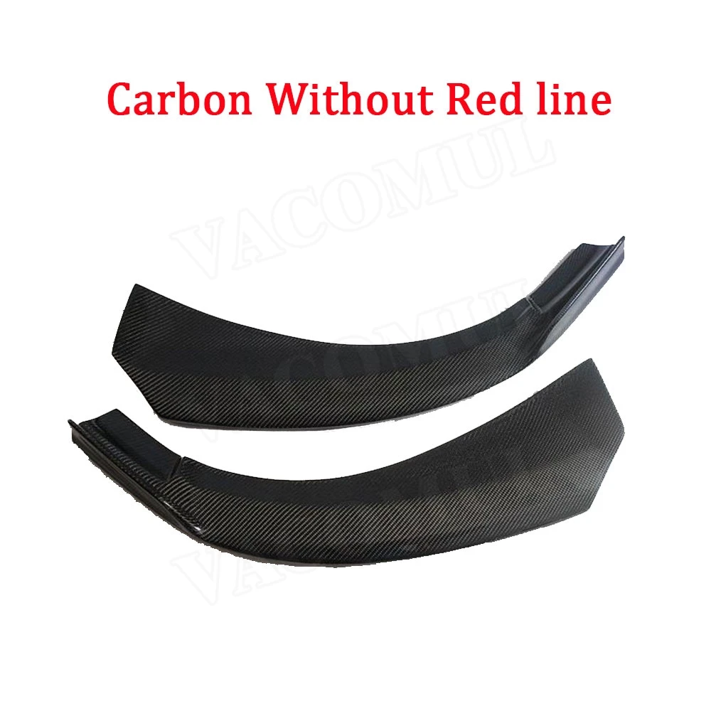 Without Red line Передние Губы разветвители крыло фартуки для Benz CLA класс W117 C117 CLA250 CLA260 CLA45- углеродное волокно лоскут Cupwings - Цвет: Without Red line