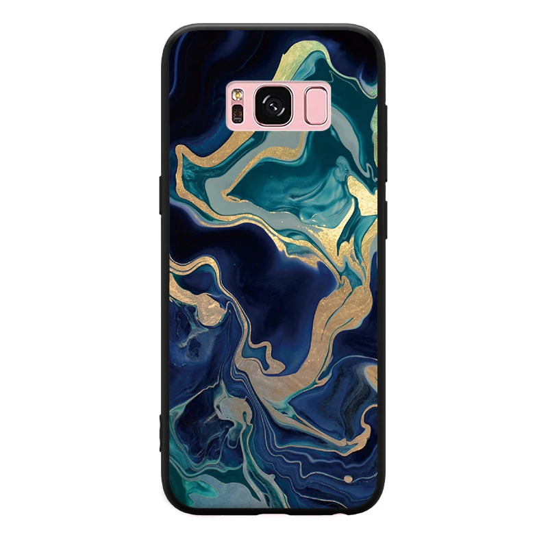 Эстетические удобные живописи тушью Pattern для Samsung Galaxy S6 S7 край S8 S9 Plus Note 3 4 5 8 9 Жесткий чехол для телефона