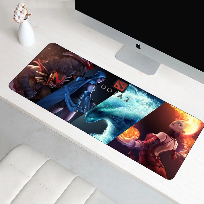 Игровой коврик для мыши Dota 2 70x30 см большой скоростной геймерский XL резиновый