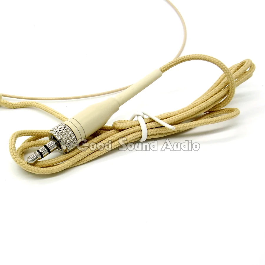 Бежевый стерео разъем 3 5 мм с двойным ушным крючком гарнитура микрофоном