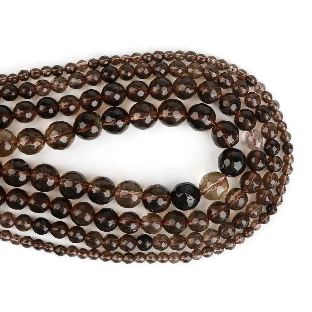 Hot Sale 4 6 8 10mm Faceted Natural Stone Round Ball Beads for DIY Necklace Bracelet Jewelry 2018 New Fashion | Украшения и