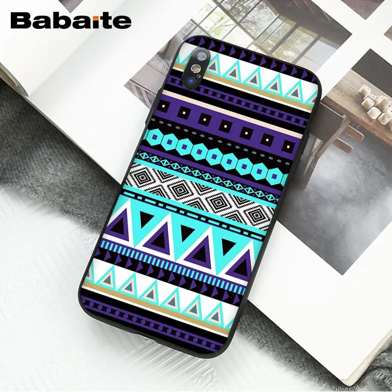 Babaite пастельный племенной ацтекский треугольник на туманности чехол для
