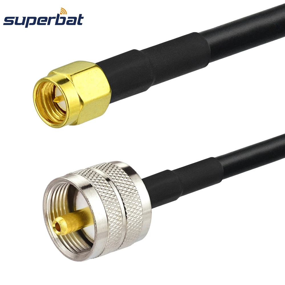 Кабель-удлинитель Superbat UHF PL259 SO239 штекер-SMA штекер Pigtail LMR195 для беспроводной