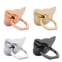 2018 new design metal finger ring cute mobile phone holder phone holder ring cute cartoon cat support