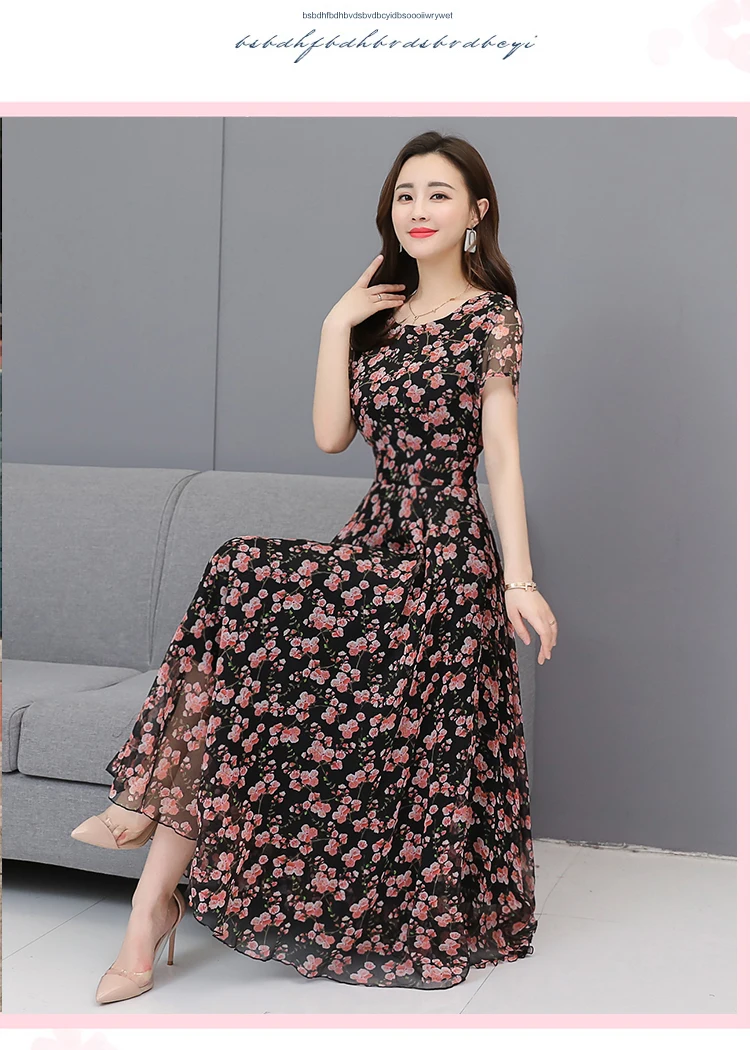 Цветочные шифоновые Boho летние миди-платья винтажные 3XL плюс размер пляжный Макси-сарафан с принтом элегантные женские облегающие вечерние платья
