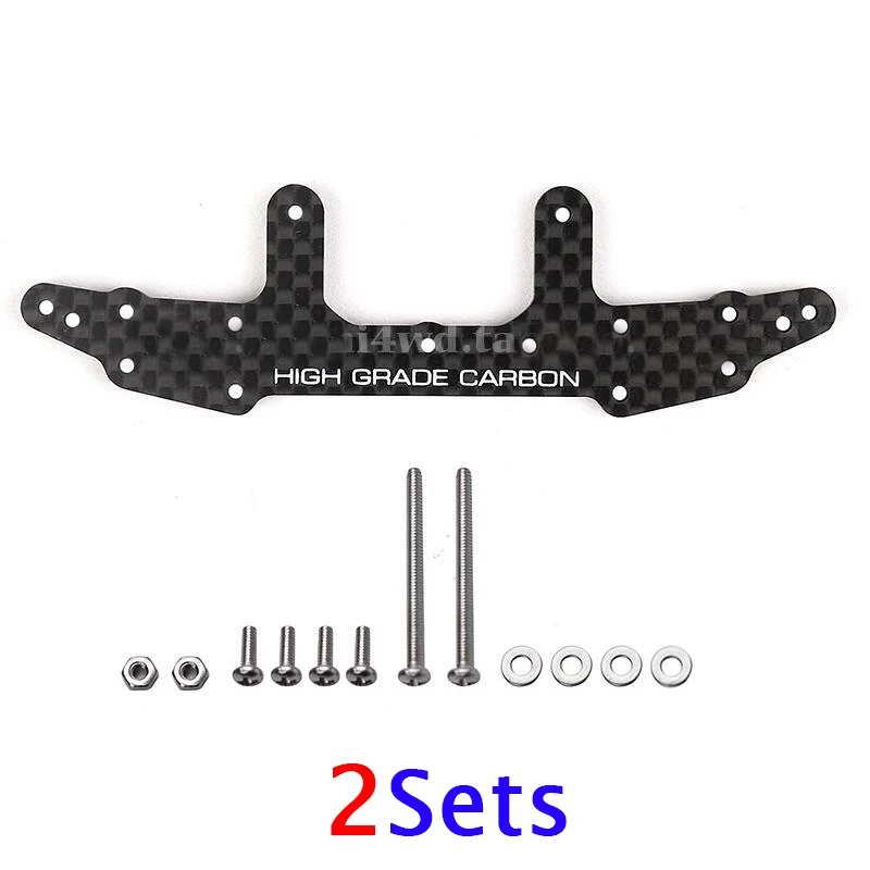 Бесплатная доставка 2 комплекта HG Carbon Rear Stay 3 мм с винтовыми гайками для Tamiya Mini 4WD