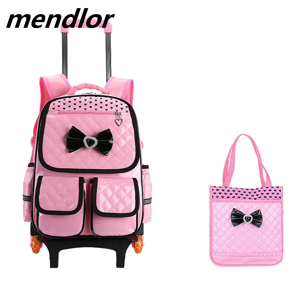Школьная сумка на колесах для девочек с 3 Рюкзак колесиках детская дорожная