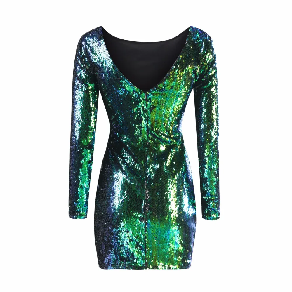 Darcydebie New women Club Straight Solid Full Sequined Above Knee Mini Regular Natural O neck Summer Dresses | Женская одежда