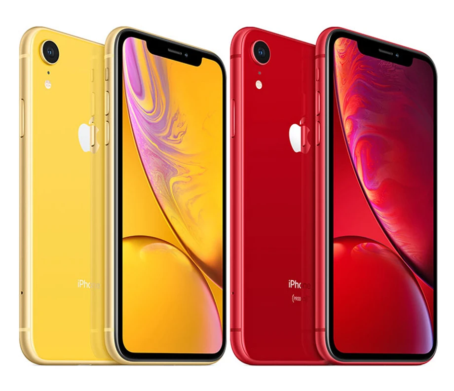 Apple iPhone XR заводской разблокированный мобильный телефон с двумя sim-картами 4G LTE 6," шестиядерный 12 МП и 7 мп ram 3 ГБ rom 64 Гб/128 ГБ/256 ГБ