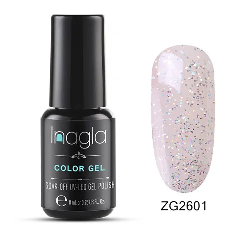 ZG2601 Inagla 8 мл Сияющий Блеск Bling Pearl paint Гель-лак для нейл-арта замачиваемый УФ светодиодный Гель-лак для ногтей маникюрный лак - Цвет: ZG2601