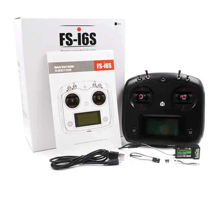 Черный FS-I6S FS I6S Flysky 10CH 2,4G RC передатчик для квадрокоптера контроллер с приемником FS-iA6B или FS-IA10B и сменный режим подарок