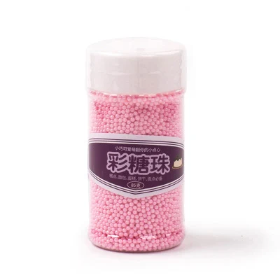Pink 85g 85 г маленькие бусины съедобный жемчуг сахарный шар помадка выпечка торта DIY силиконовый шоколад для украшения с помощью сахара конфеты fimo глина торт Декор - Цвет: Pink 85g