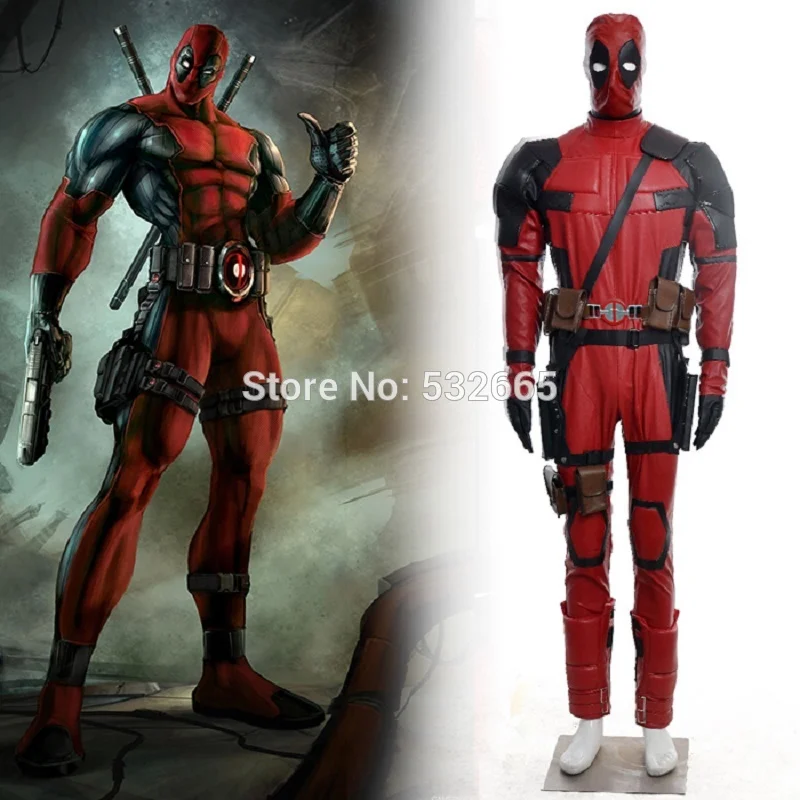 Cos X MEN Дэдпул Косплей Костюм Wade Winston Wilson Полный набор костюм Мужской фильм|deadpool