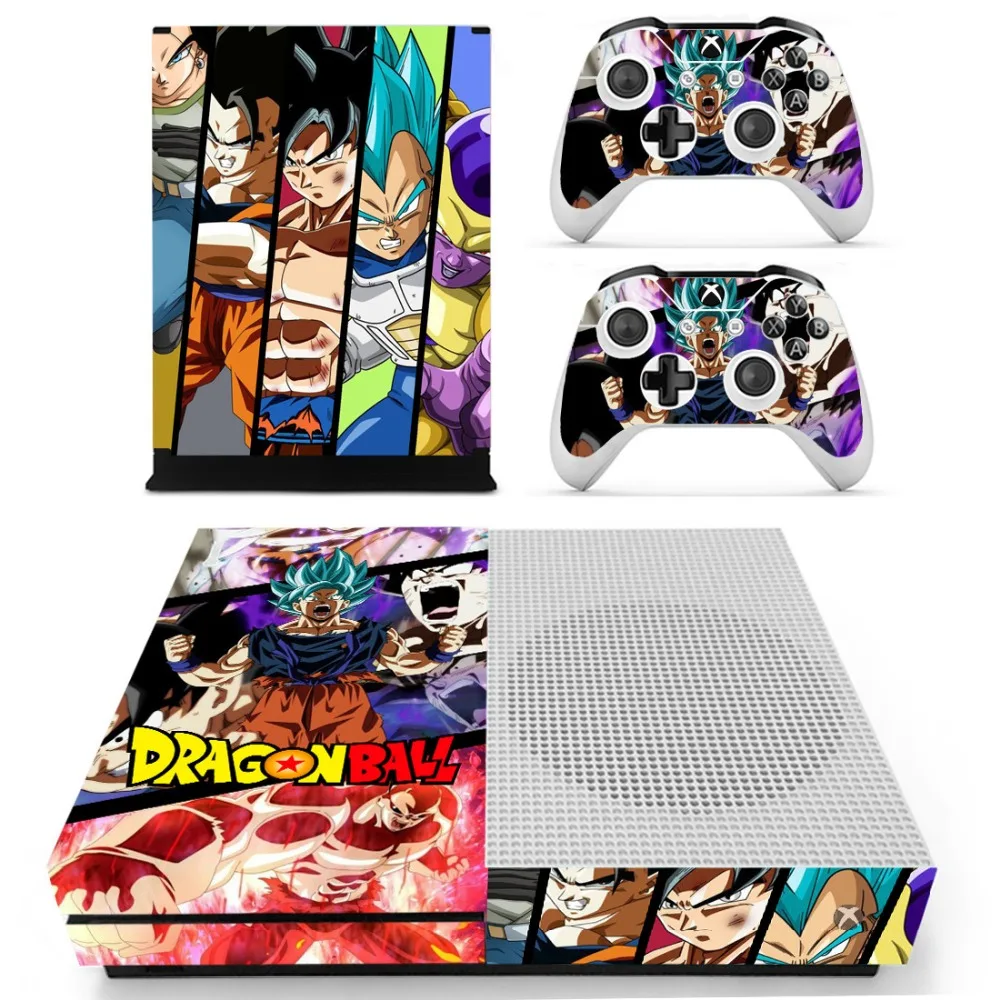 Наклейка Dragon Ball Z Super Skin для консоли Xbox One S и контроллеров тонкий виниловый стикер