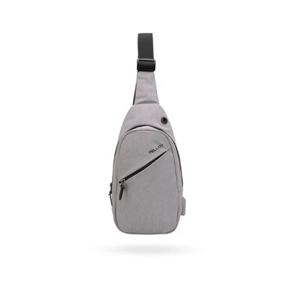 grey Xiaomi Pelliot 2L USB сумка через плечо сумка-мессенджер на пояс водонепроницаемый полиэстер нагрудный рюкзак для путешествий - Цвет: grey