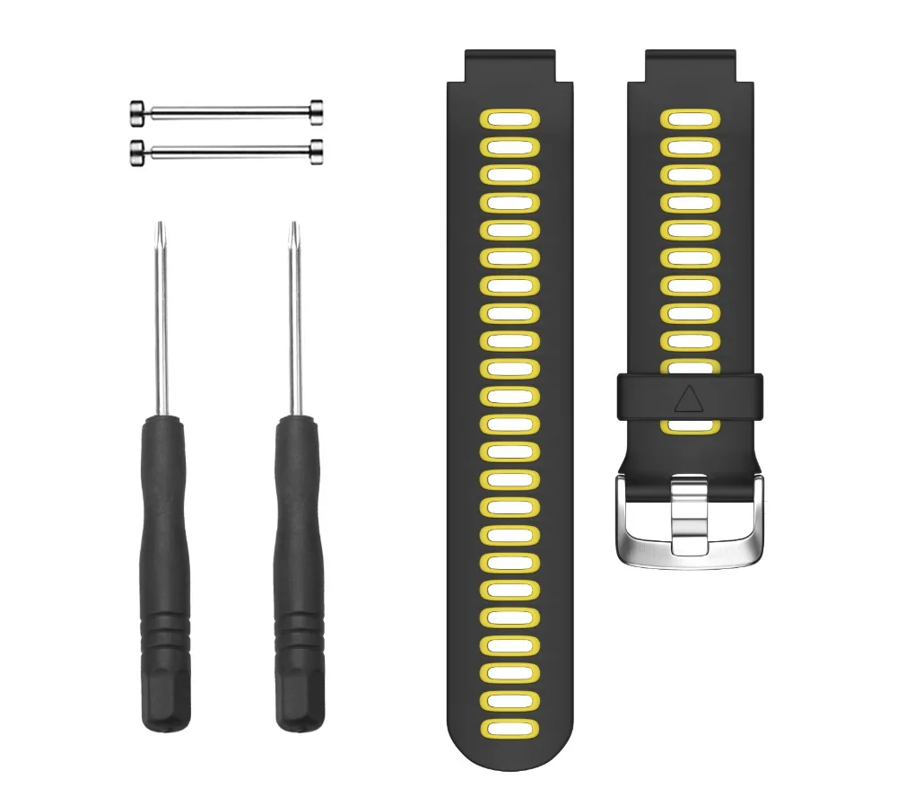 Резиновый силиконовый спортивный ремешок для часов Garmin Forerunner 735XT 630 620 235 230 220