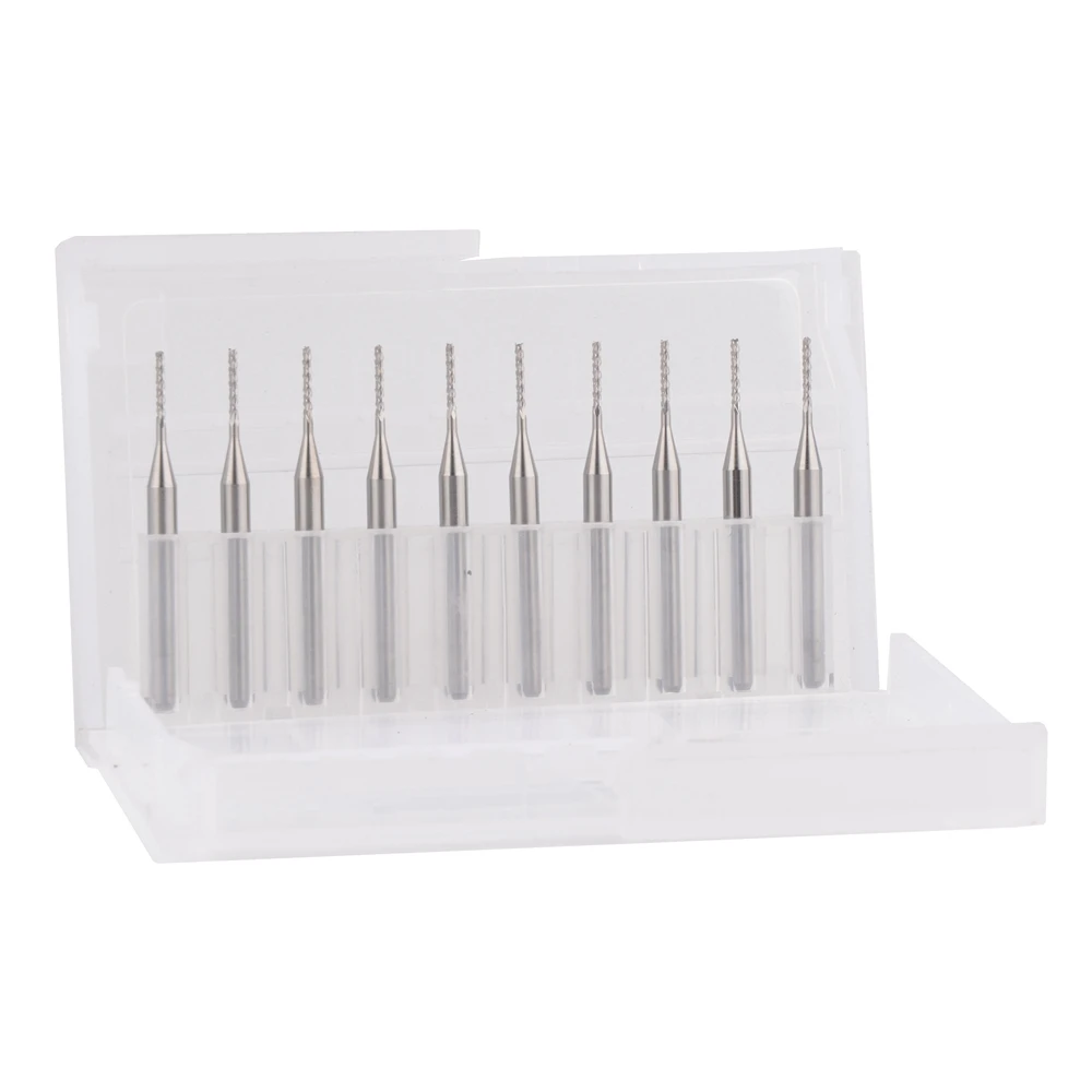 

10pcs 1.0mm Carbide Tungsten Steel PCB Printed circuit board End Mill