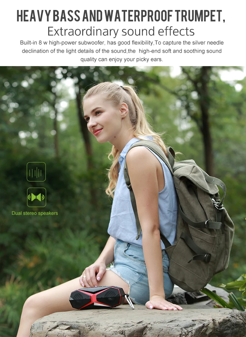 GDLYL беспроводной Bluetooth динамик s Лучший водонепроницаемый портативный Открытый громкий динамик мини Колонка коробка Динамик дизайн для iPhone Xiaomi