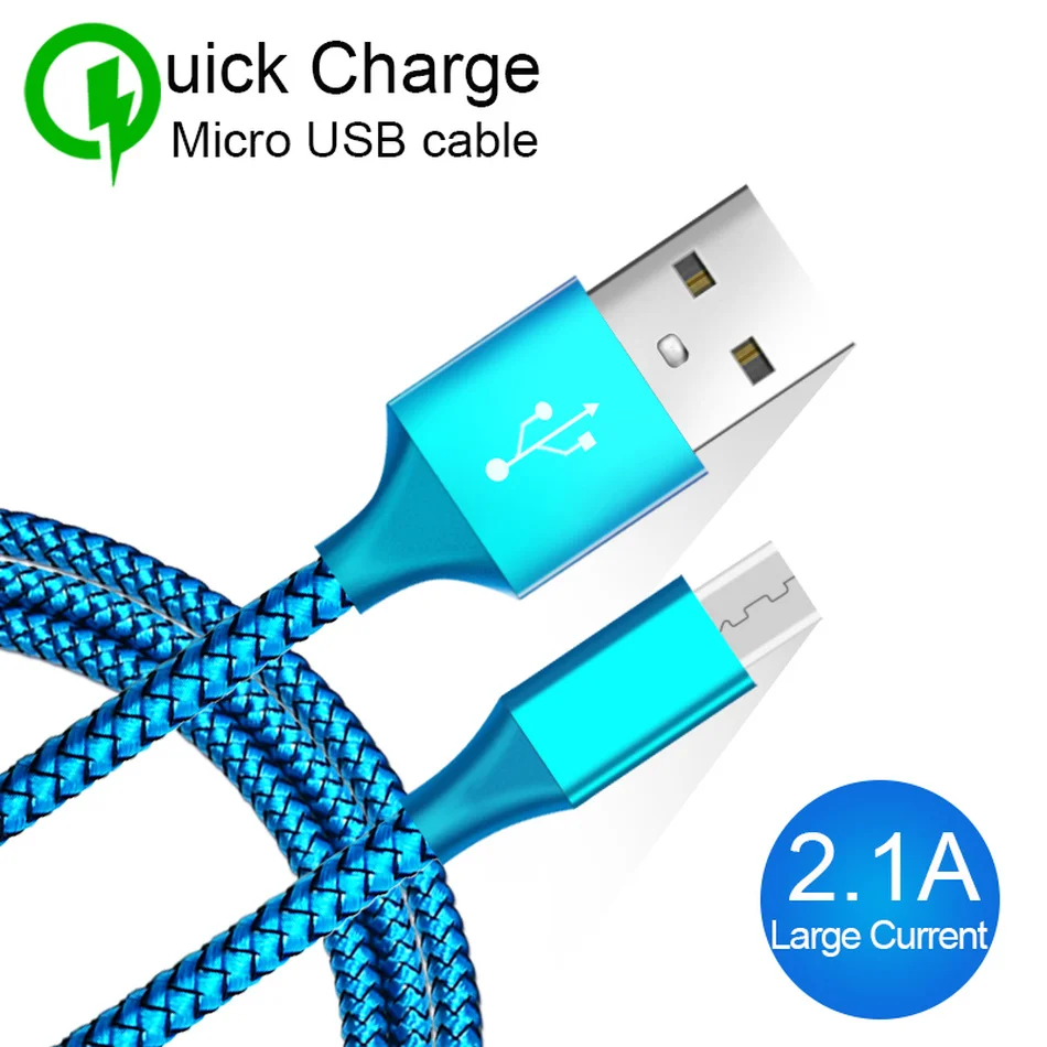 1 м 2 3 Быстрая зарядка Micro USB кабель для samsung S6 S7 Edge нейлоновый Плетеный MicroUSB