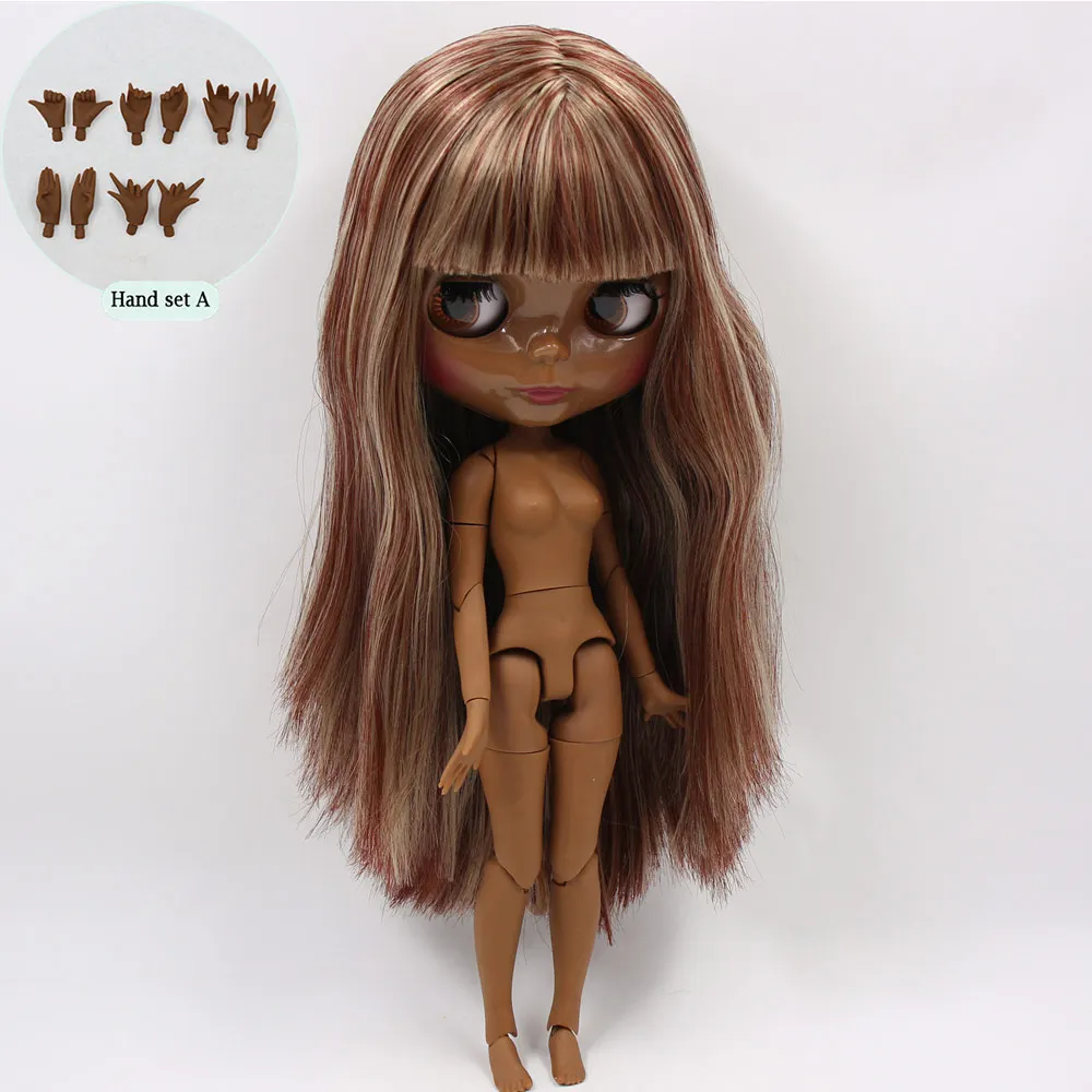 B doll with hand A Ледяная Обнаженная кукла Blyth No. BL9031/0362 семена красных цветов блонд волос 1/6 bjd, пульлип, licca, jerryberry - Цвет: B doll with hand A