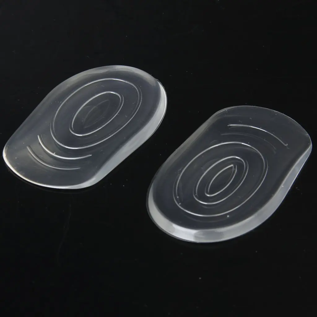 

ABDB 1 Pair of Gel Back Heel Half Insoles Inserts Anti-Slip Heel Massage