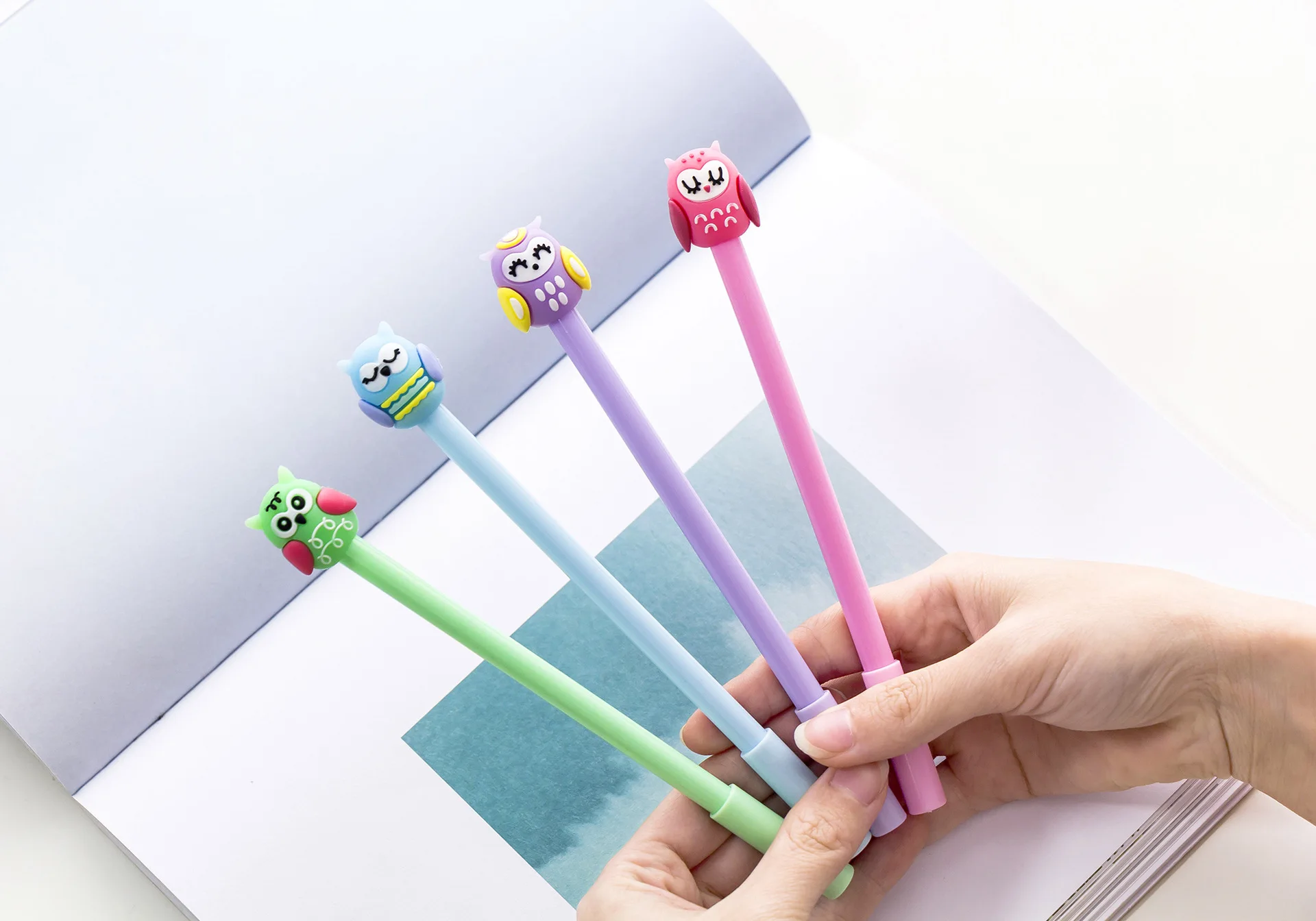 1 шт. Милая мультяшная форма Совы животные 0,5 мм гелевая ручка Kawaii детский подарок Студенческая ручка для письма канцелярские принадлежности школьные канцелярские принадлежности