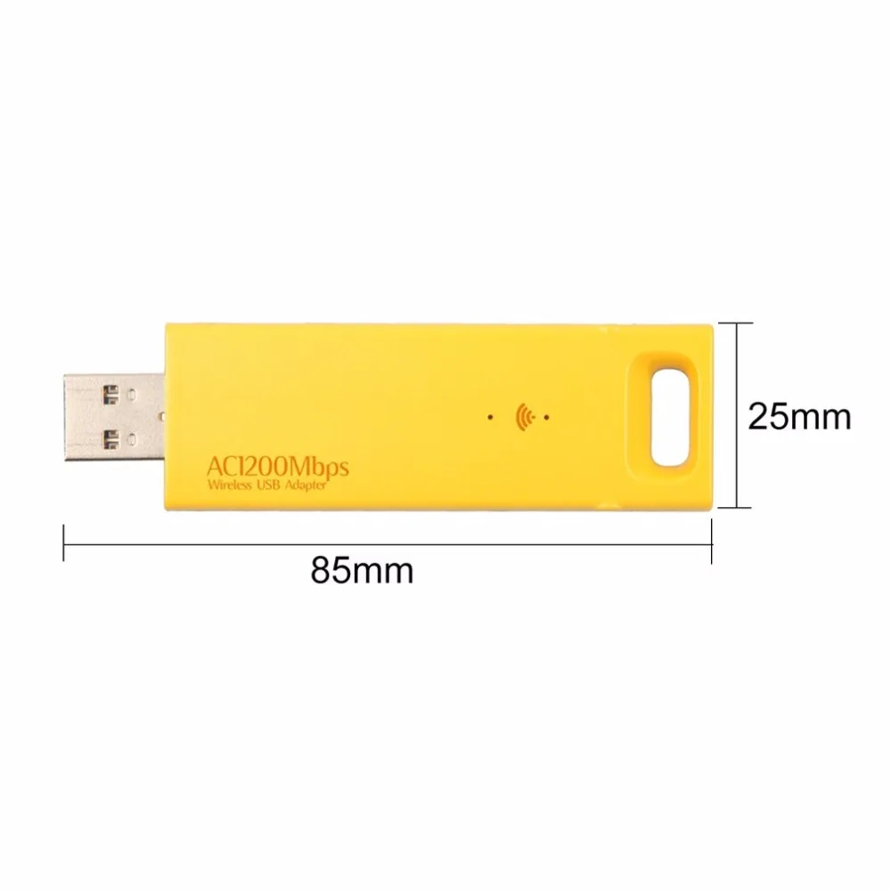 Мини USB Wifi адаптер 1200 Мбит/с двухдиапазонный беспроводной адаптер 802.11ac Wifi антенна приемника Dongle 5 ГГц USB Сетевая карта